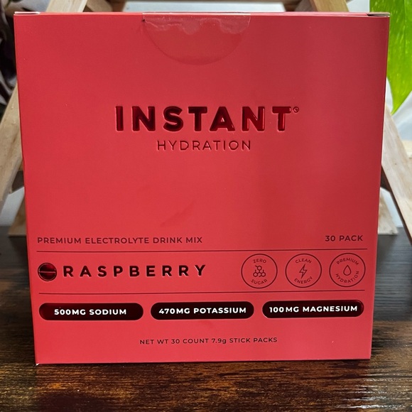 🆕 INSTANT HYDRATION Premium Electrolyte Drink Mix -Raspberry (30 per box) - Picture 7 of 11